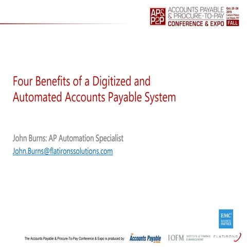 4 Benefits of a Digitized and Automated AP System