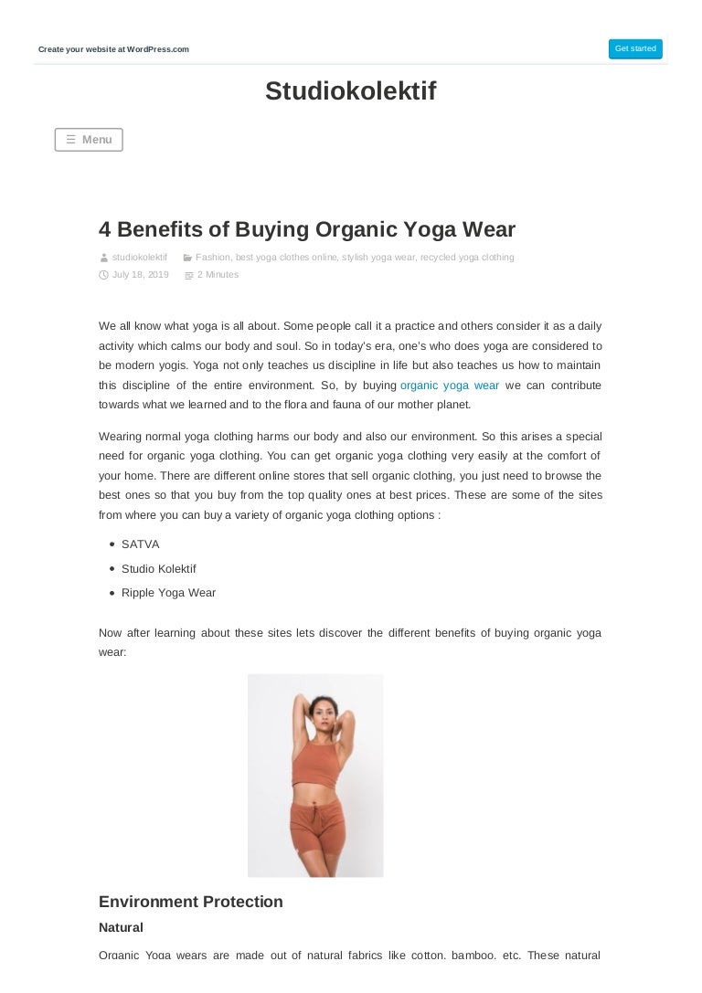 organic yoga clothing