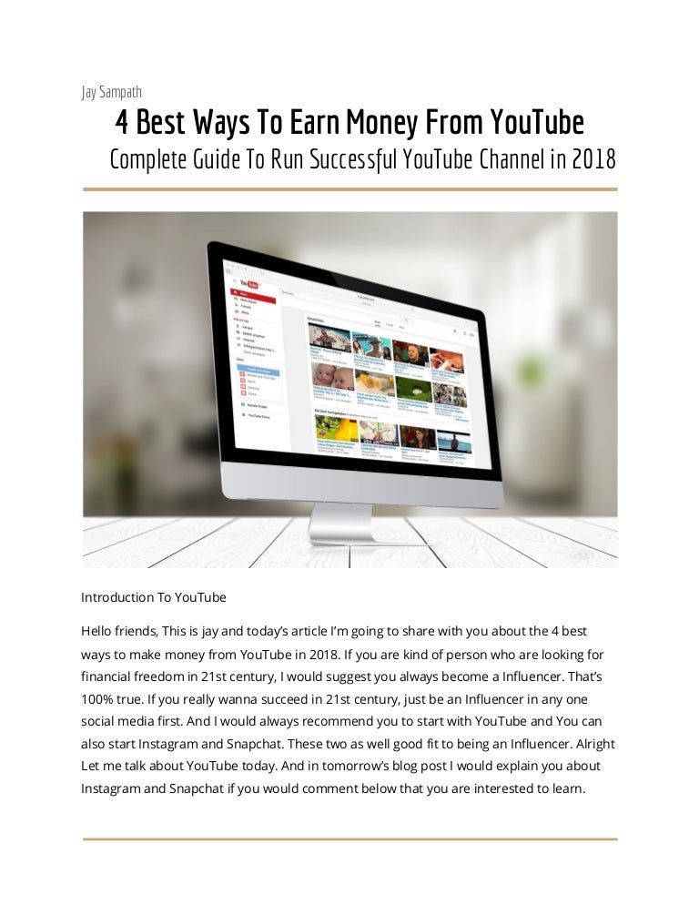 4 best ways to make money with YouTube