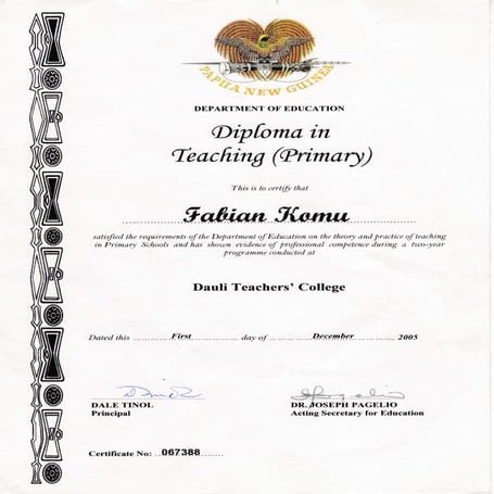 Diploma in Teaching | PDF
