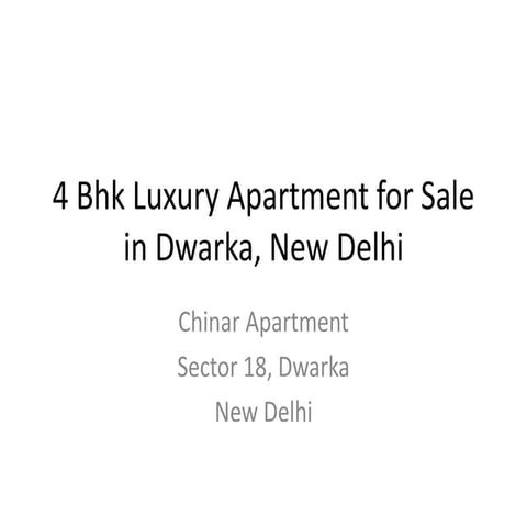 4 bhk luxury apartment for sale in dwarka