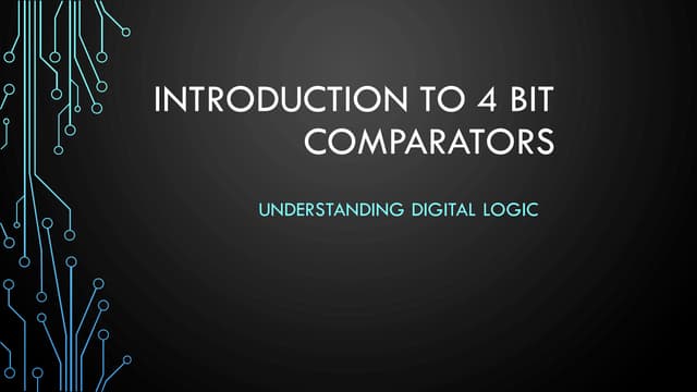 4 bit magnjtude comparators ppt COA project