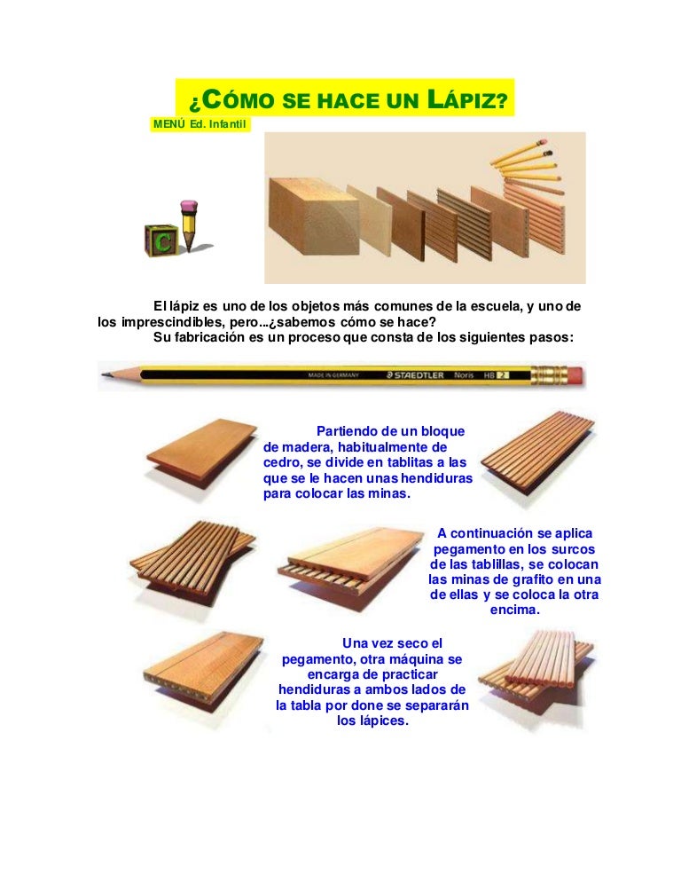 COMO SE HACE UN LAPIZ