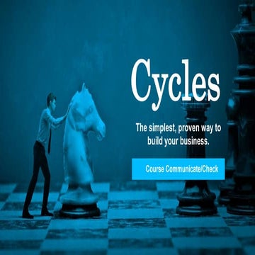 CYCLES Course (4): Communication and Check