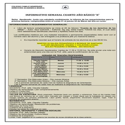 4º básico a  semana 21 al 25 marzo final