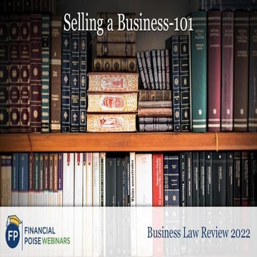 BUSINESS LAW REVIEW- 2022: Selling a Business 