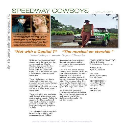 SPEEDWAYCOWBOYS - One Sheet