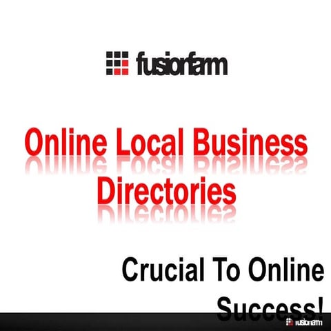 Online Local Business Directories Powerpoint Presentation