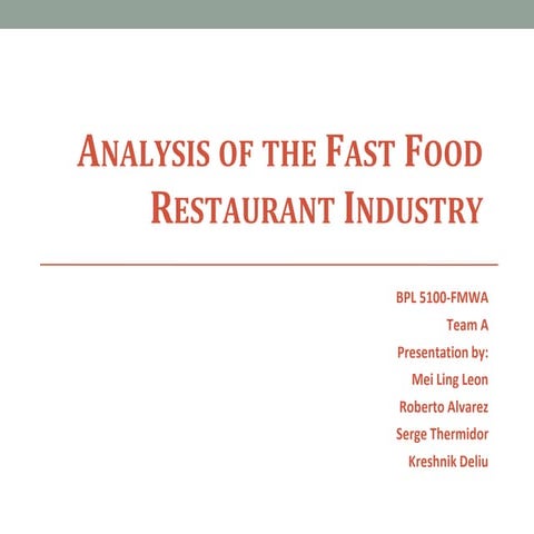 FastFoodIndustry
