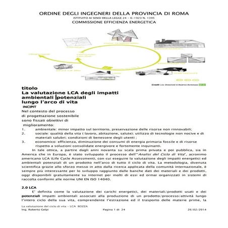 Introduzione all'Analisi del Ciclo di Vita (Life Cycle Assessment - LCA ...