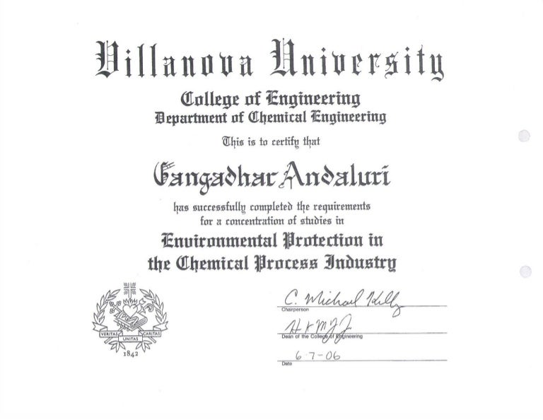 Certification