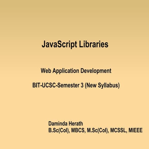 JavaScript Libraries | PPT