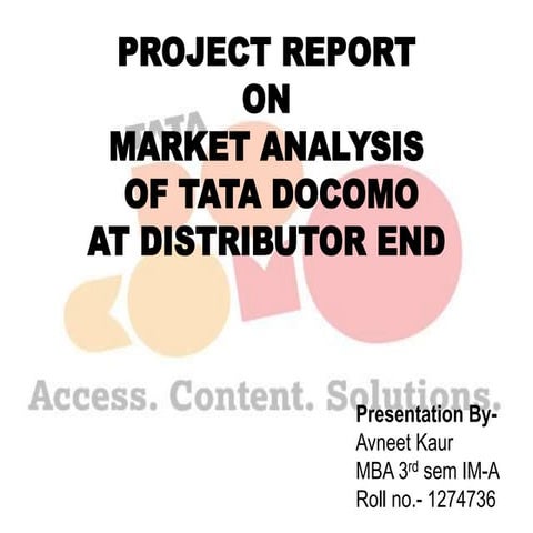 MARKET ANALYSIS OF TATA DOCOMO