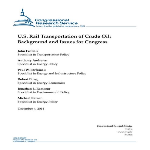 R43390 Rail Transport of Crude Oil
