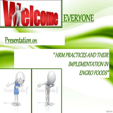HRM practices in engro foods