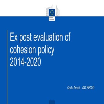 Carlo Amati - Ex post evaluation of cohesion policy