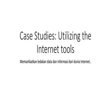 Case Studies: Utilizing the Internet