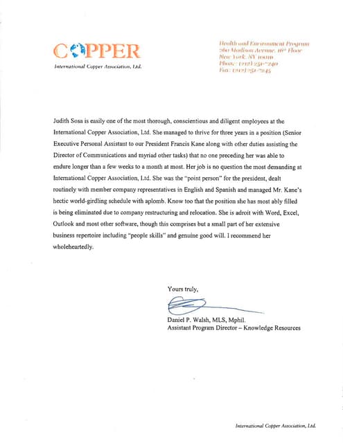 Reference Letter by Kevin Krizman | PDF