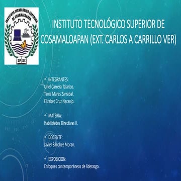 4 cca enfoques comtenporaneos de liderazgo trabjo de elizabeh tania uriel