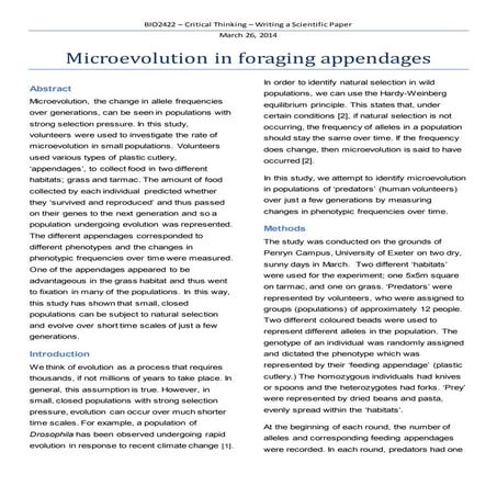 Writing up a scientific paper