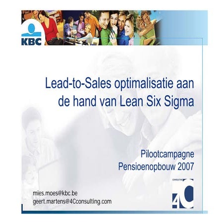 Lead-to-Sales Optimization in retail banking [Dutch]