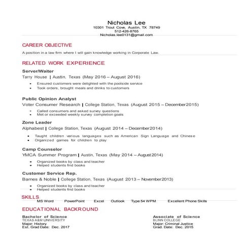 Resume 2016 | DOCX