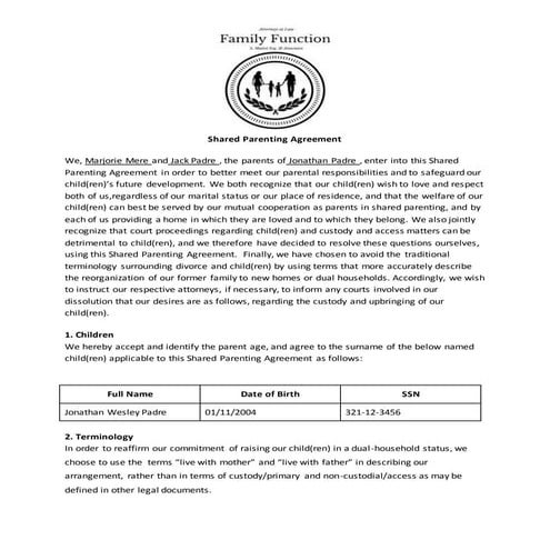 SharedParentingAgreement
