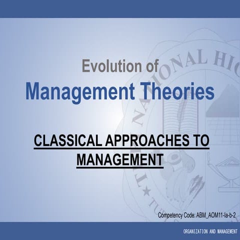 classical approaches to management