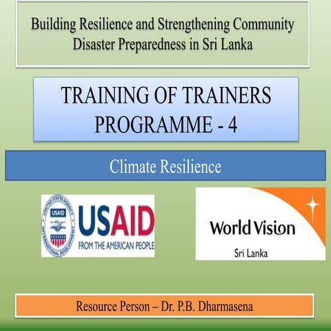4 Climate Resilience WV English for training of trainers
