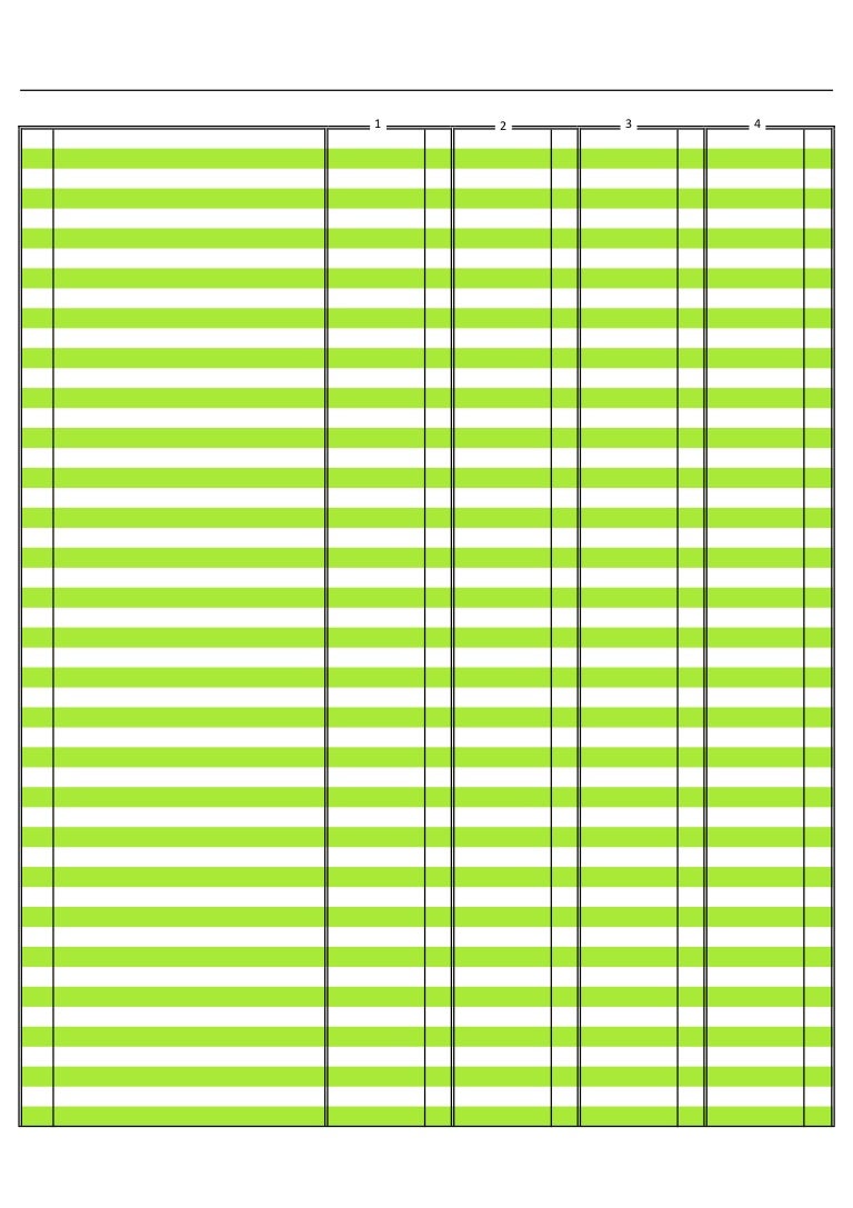 Formato de hoja para Balance general de 4 columnas en forma de report…