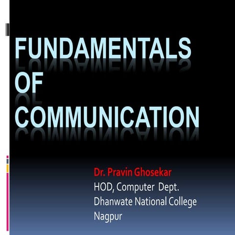 Communication fundamentals