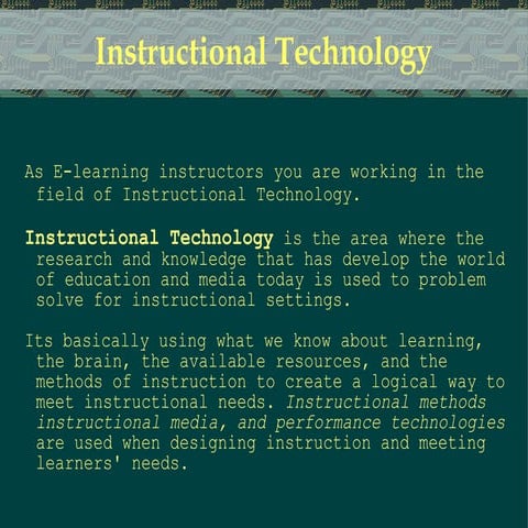 Instructional and Communication Technology | PPTX