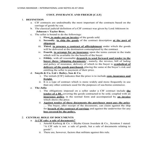 4) cost, insurance and freigh [c.i.f] | PDF