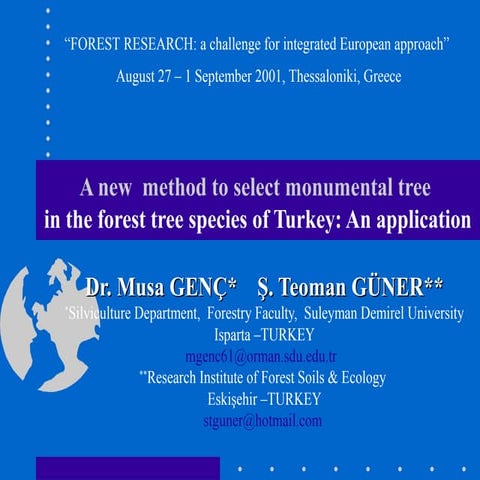 Turkey's forests | PPTX