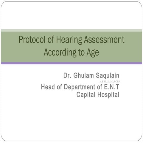 4(c)  protocol of hearing assesment according to age