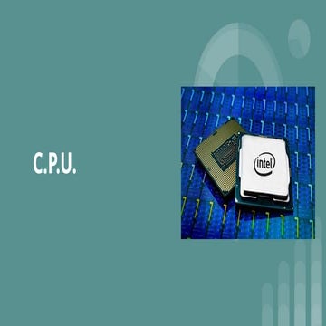 Central Processing Unit(CPU) | PPTX