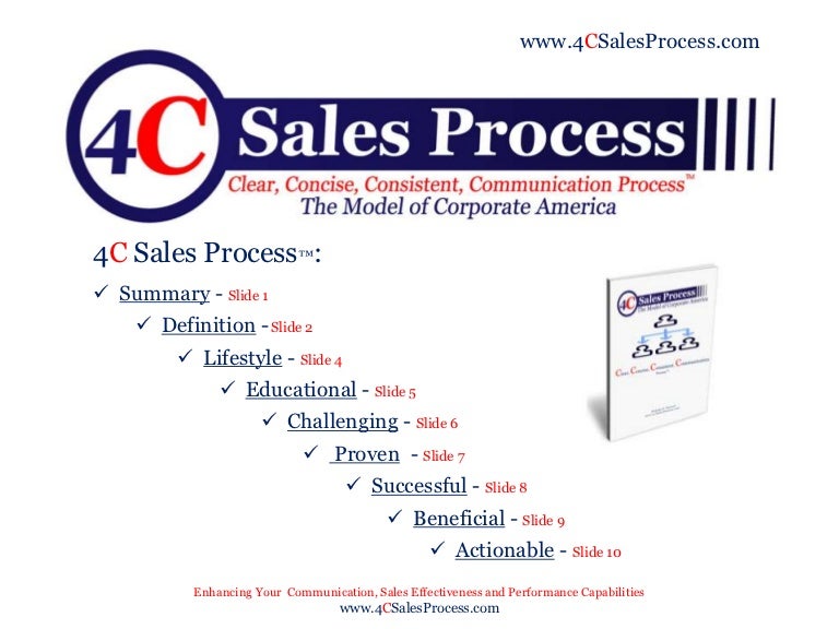 4 c sales process power point presentation sales pipeline presentation