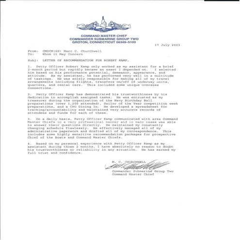 CMC Letter of Recommendation | PDF