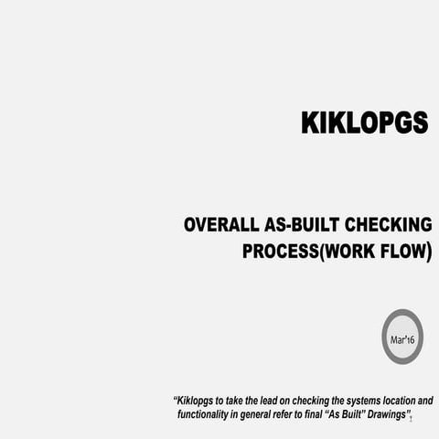 AS-BUILT CHECKINGREPORT 