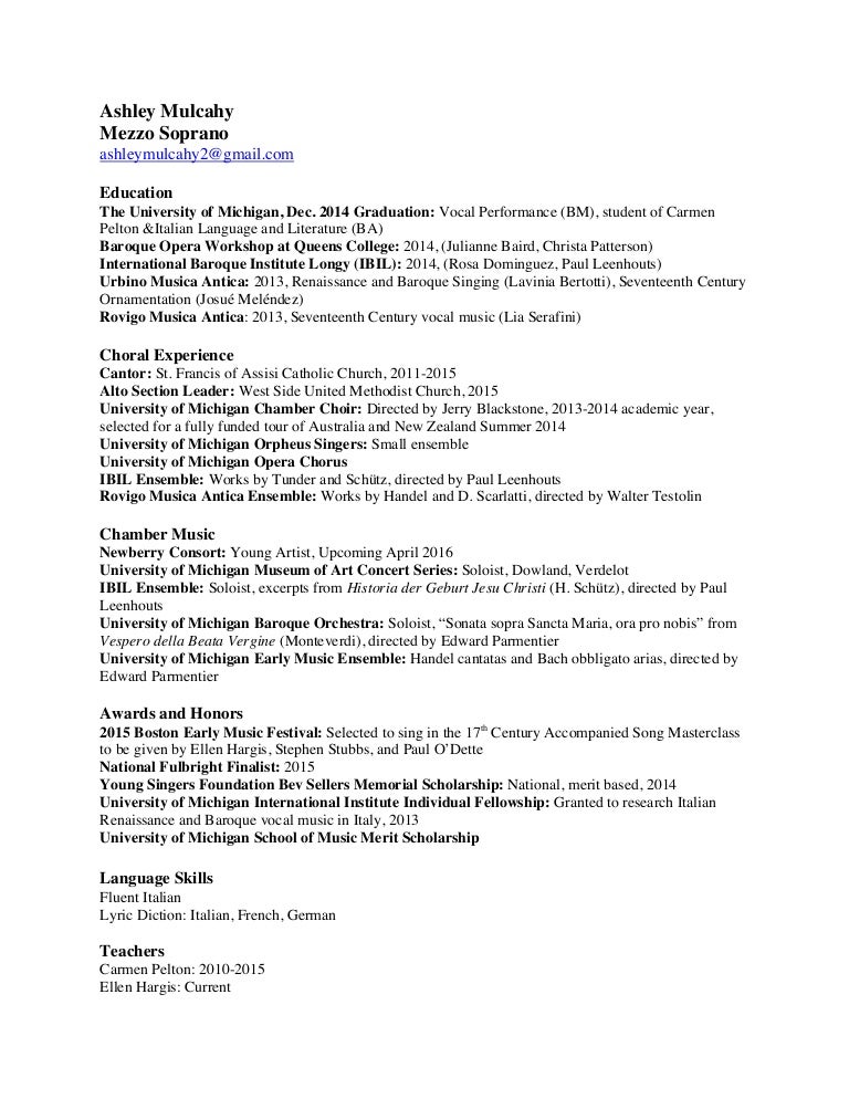 Mulcahy Mezzo Resume