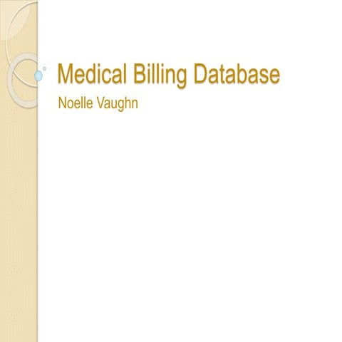 Medical Billing Database