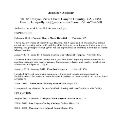 2017 current resume Jennifer Aguilar | DOCX