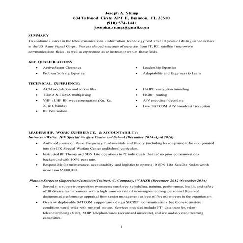 Commo Resume | PDF
