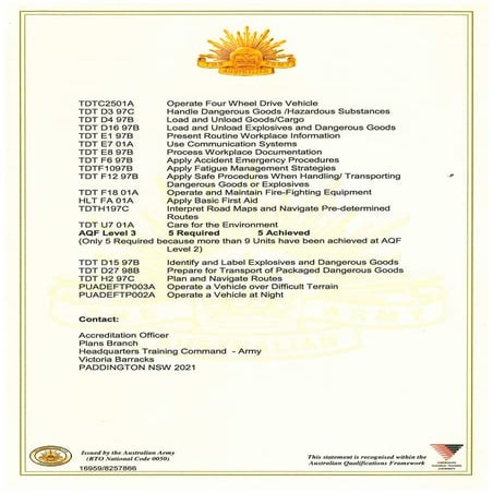 Cert II in Resource Operations page 4 | PDF