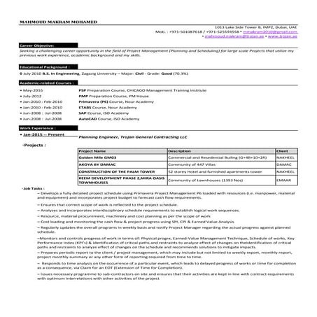 Mahmoud Makram-Planning Engineeer-CV
