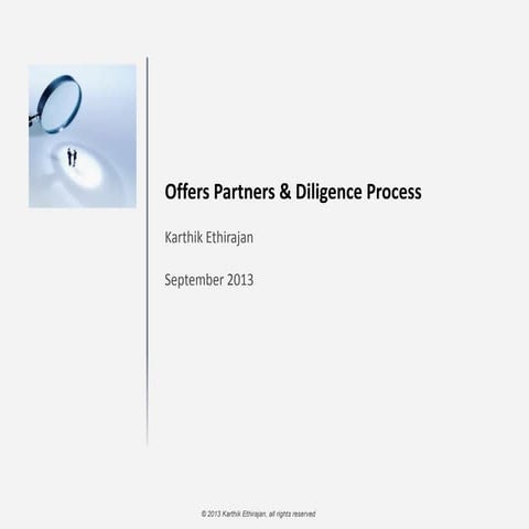 Offers Partners & Diligence Process