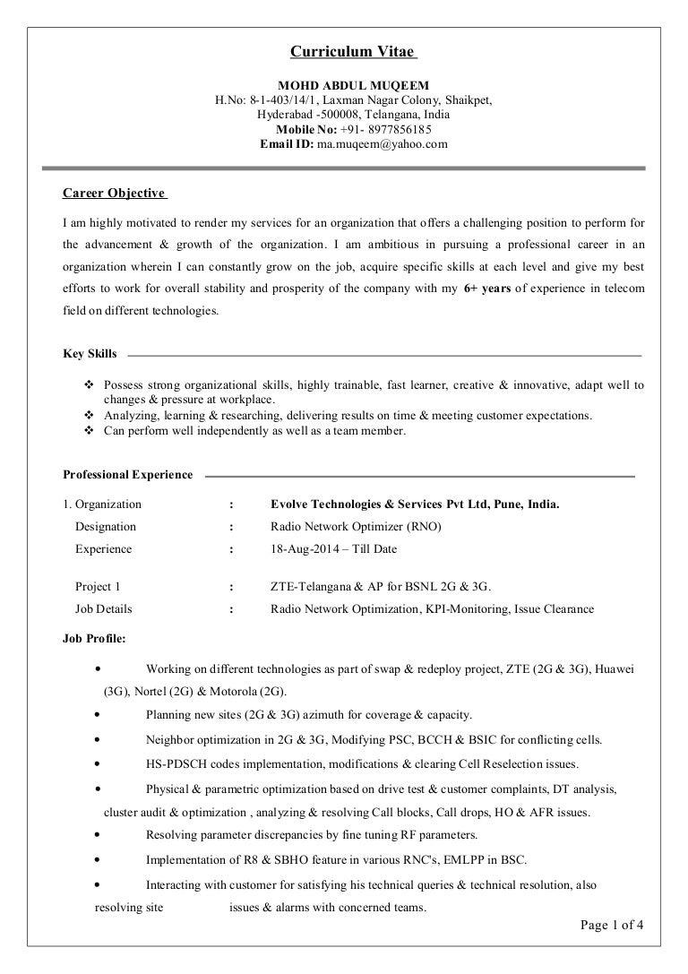 Telecom engineer cv online maker picture