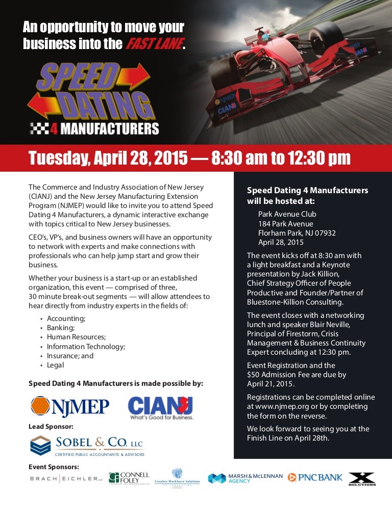 Speed Dating for NJ Manufacturers