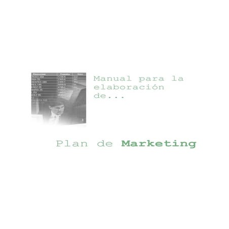 Manual para la elaboración de Plan de Marketing