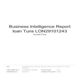 Business Intelligence Report Ioan T...
